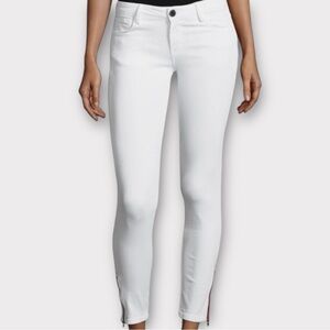 Etienne Marcel Women’s Elevated Basics Jeans Size 26 Red Zipper Skinny White